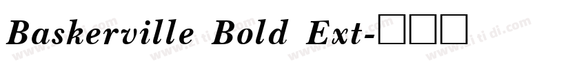 Baskerville Bold Ext字体转换